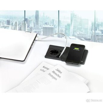 EVOline Square 80 Schuko, 1 x USB + QI-nabíječka - 1