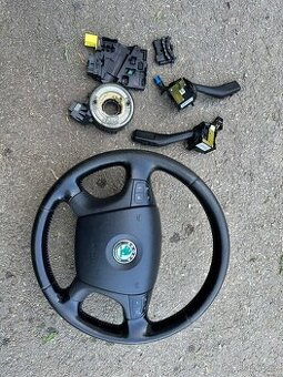 Kožený multifunkční volant Škoda Octavia 2 set