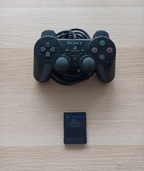 Ovladač + Paměťová Karta SONY na PS2