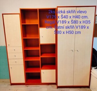 Skříňe, komoda, psací stůl - 1