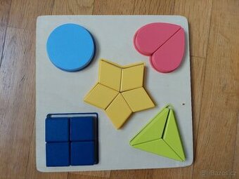 Dřevěné puzzle tvary