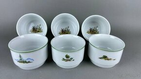 Misky na polévku - myslivecký motiv, zdobené, NOVÉ