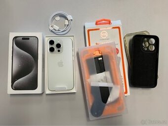 Apple iPhone 15 Pro 128 Bílý Titan NOVÝ