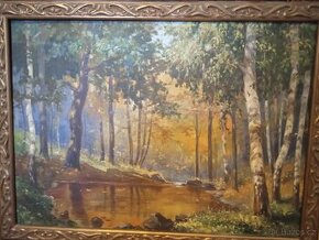 B. Švanda 1897 Lesní zátiší, Olej/Plátno, vídeňská škola