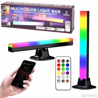 Světelné bary Eurodomest RGB, s ovladačem 2 ks