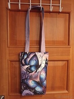 Kabelka přes rameno - ruční práce - motýlci