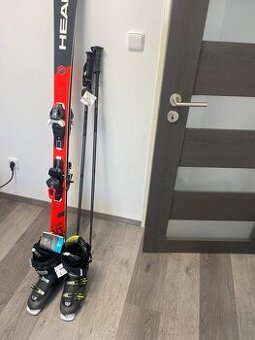 Nové sjezdové lyže Head+Lyžařské hůlky+Lyžarské boty