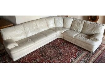 Moderní rohová kožená sedací souprava, 2663