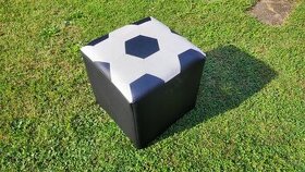 Taburet FIFA - sedátko fotbal.míč do dětského pokoje - kůže