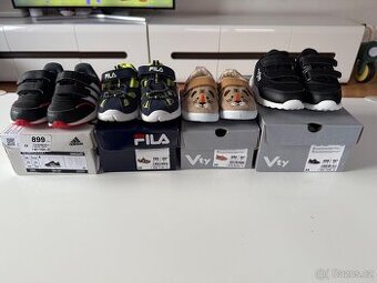 Dětské boty Adidas, Fila, Vty velikost 22,24
