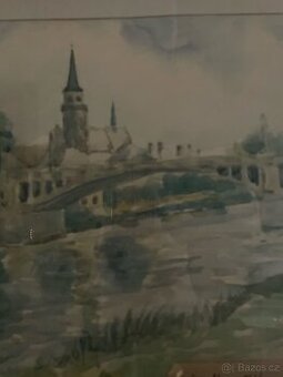 Nymburk-pohled na kostel od řeky,siig.V.HANUŠ