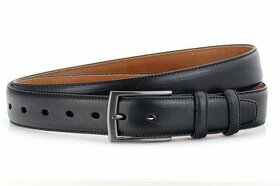 Pánský kožený opasek M3556 o šířce 3,5 cm - 1