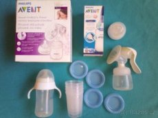 Philips Avent odsávačka, kelímky, lahvičky