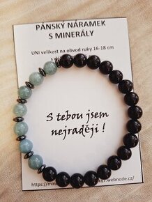 Pánský minerální náramek Onyx,Jadeit,Hematit