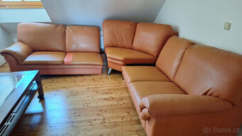 velká sedačka rohová + křeslo