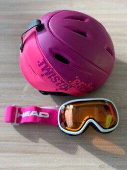 Dětská lyžařská přilba Relax + lyžařské brýle HEAD- komplet