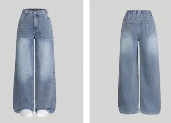 Dívčí rozšířené rifle, vel. 160cm NOVÉ