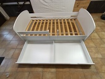 Dětská postel bílá, 180 X 90,  komplet,