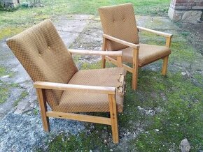 Křesla k prečalounění, cena za obě 350Kč
