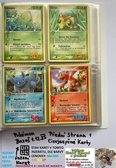 Kusové karty TCG Pokémon STARÉ PŘES 20LET (CIZOJAZYČNÉ)