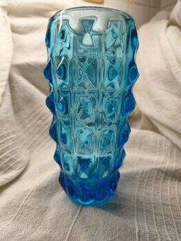 Nádherná-velká- vintage- váza- Jiří Zejmon- modrá- akvamarín