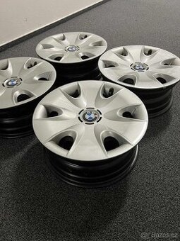 BMW originální plechové disky + poklice zdarma – nový stav