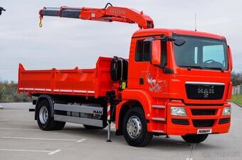 TŘÍSTRANNÝ SKLÁPĚČ + HYDRAULICKÁ RUKA MAN TGS 18.320 EURO4