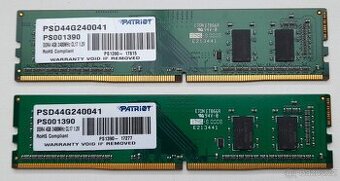 8GB DDR4 za 160,-Kč
