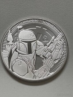 Investiční stříbrná mince Star Wars Boba Fett, rok 2020