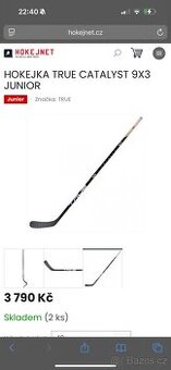 Hokejka true catalys 9x3 flex 40 levá