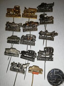 Prodám pěknou sadu odznaků vozidel Škoda,Praga,Zetor