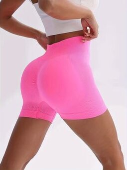 nové Dámské růžové sportovní kraťasy legíny fitness, vel S