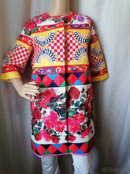 Nový dámský barevný květovaný kabát