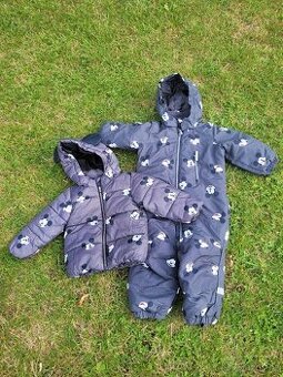 Zimní kombinéza + zimní bunda velikost 92