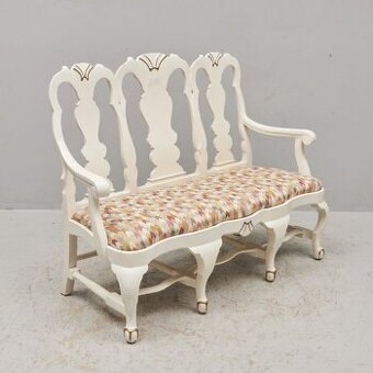 Sofa bila barokni styl - AKCE