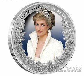 DIANA PRINCEZNÁ Z WALESU 1 Oz strieborná minca 2022