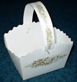 Papírové košíky na svatební výslužku 5 Kč