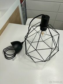 BRUNSTA / HEMMA Závěsná lampa, černá, 30 cm
