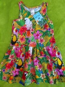 Letní květované šaty H&M vel. 110 / 116 - pošta 30 Kč