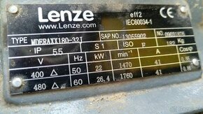 Elektromotor 22kW + kabely