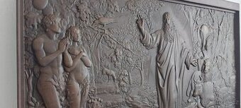 Drevený obraz 100×63cmhr.4 cm.dub
