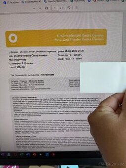 Prodám vstupenky na Otáčivé hlediště v Českém Krumlově - 1