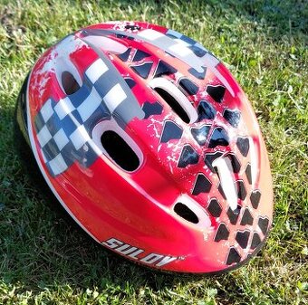 Dětská cyklistická helma Sulov vel. 50-52 + rukavice