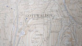 GOTTWALDOV- mapa vrstevnice - 60-tá léta - 1
