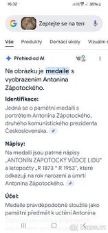 Medaile Antonín Švehla
