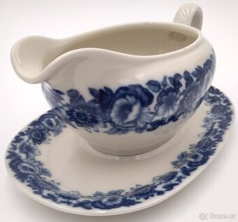 Starožitný omáčník - Kobalt KPM GERMANY, Krásný stav