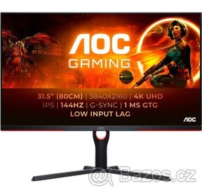 32" AOC U32G3X/BK Gaming v záruce