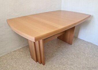 Sleva - Nový rozkládací stůl buk 93x150+3x45 cm