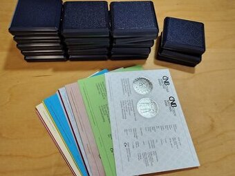 Sběratelské mince Ag 200Kč PROOF (sada 17ks)