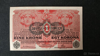 Bankovka, 1 koruna, rok 1916